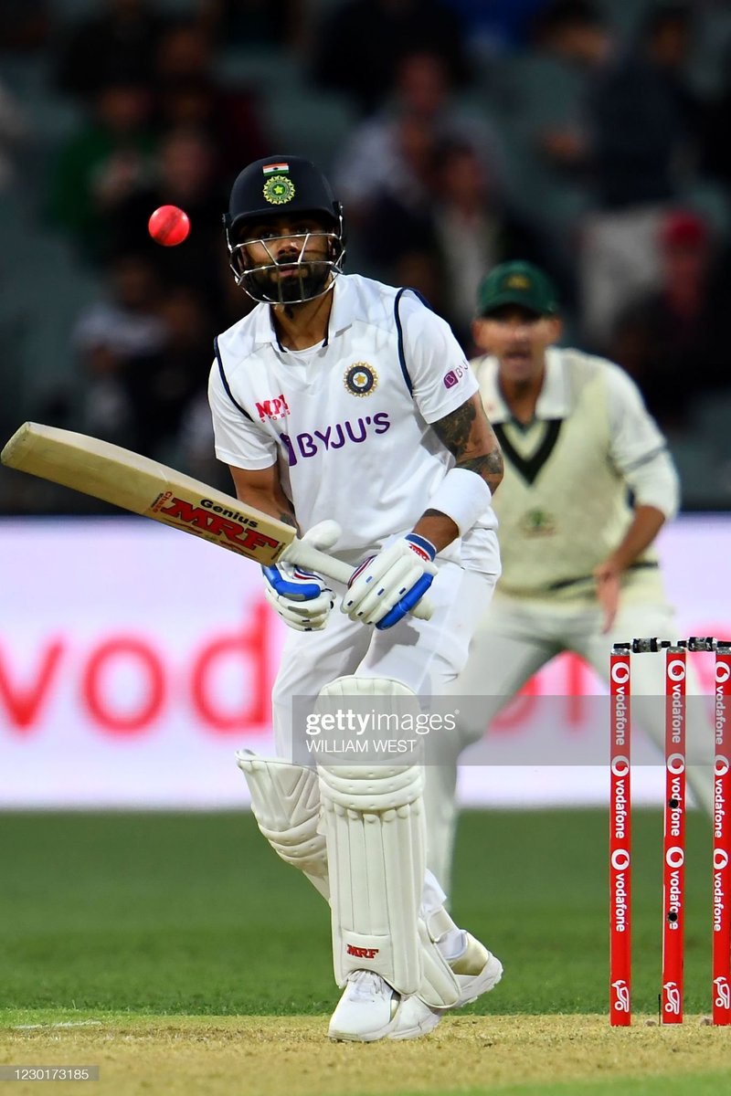 Skipper  @imVkohli wanted to start Adelaide leg on a winning note.Technically one of the best knocks of the series.His 74 on Day 1 was going on so beautifully, it had to have an unfortunate run-out mix up to end it all :(He started Mission Melbourne, 12.30 am in the morning 