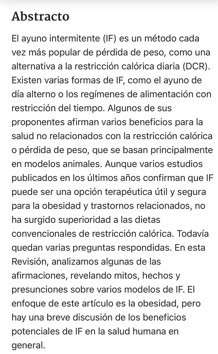 Nueva revisión de estudios en relación al ayuno intermitente. La de veces que habré dicho esto mismo...

#ayuno #AyunoIntermitente