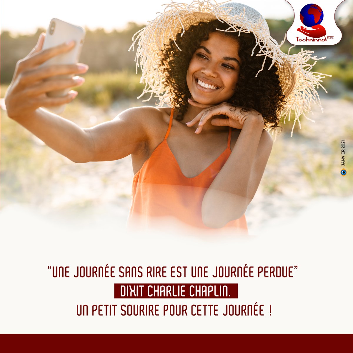 Techninnov's tweet photo. "Une journée sans rire est une journée perdue"" dixit Charlie Chaplin.
Un petit sourire pour cette journée ! " https://t.co/mENXdI5NpW