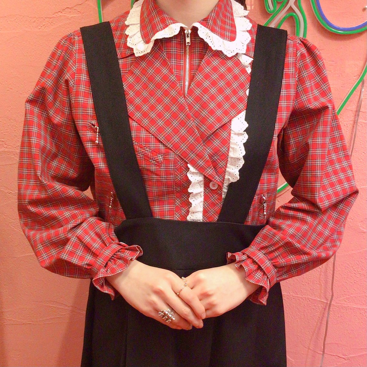 ?coordinate? ♡ライダースブラウス¥29,800+tax ♡吊りスカート 