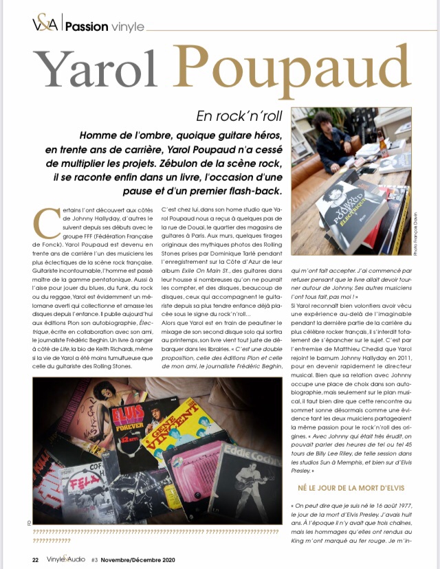 Yarol Poupaud se raconte dans un livre et se confie à Vinyle &amp; Audio