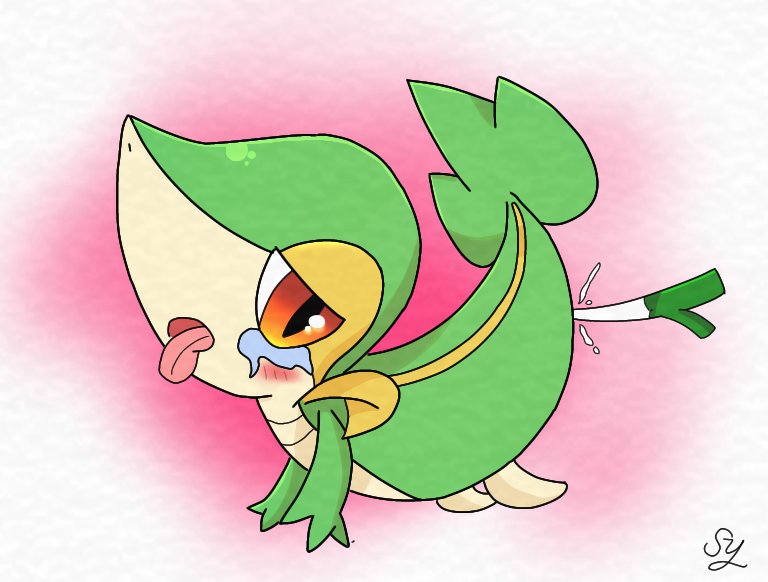 しゃいんです ツタージャとネギ ポケモンイラスト T Co Idzo9ixoov Twitter