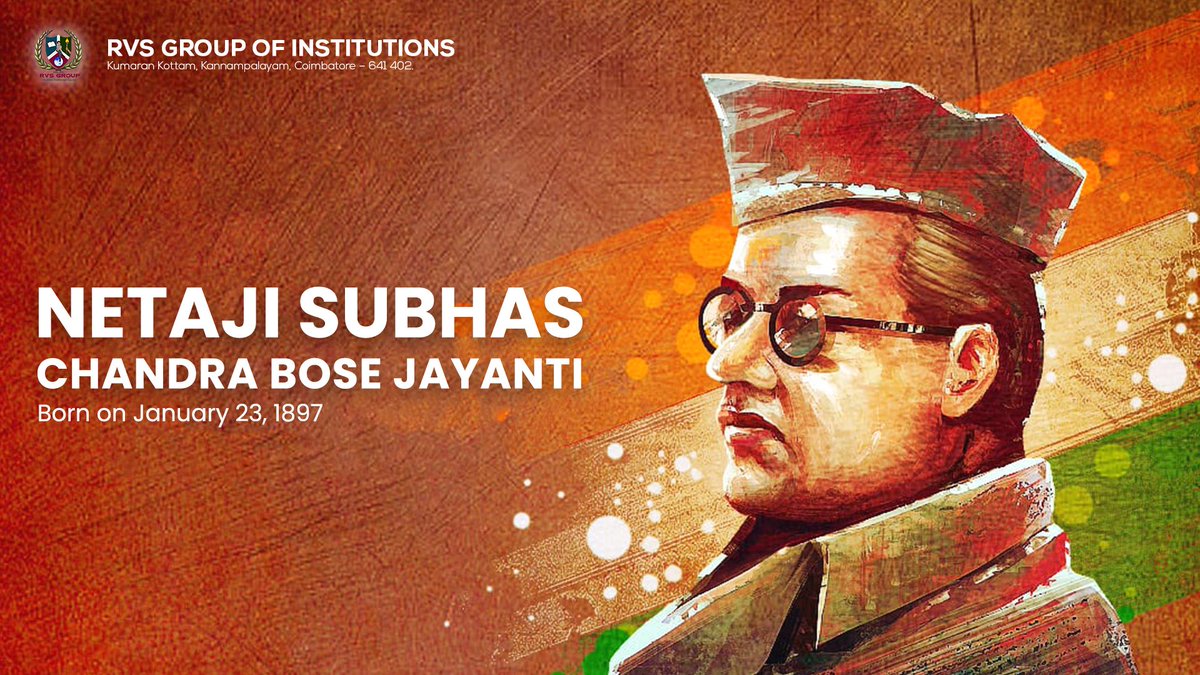rvsdigitaltcc's tweet photo. Remembering Netaji Subhash Chandra Bose on his Birth Anniversary.

Born on January 23, 1897, Netaji Subhas Chandra Bose, is regarded as one of the most iconic Indian leaders.

#remembering #netaji #subhash #chandra #bose #on #his #birth #anniversary #netajisubhaschandrabose https://t.co/xhsh5dl4Tp