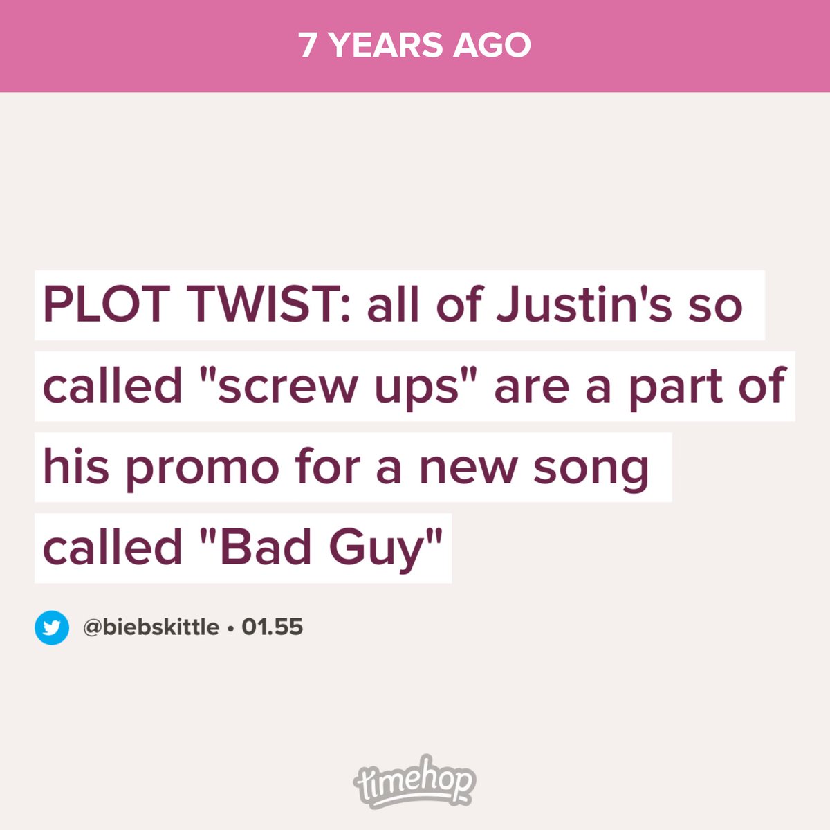 biebskittle's tweet photo. I predicted bad guy I’m not sorry https://t.co/7hS72tcsGM