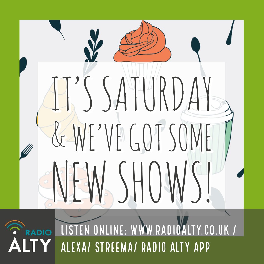 RadioAlty's tweet photo. 10am Milly's Tracks to the Future
11am Grooves&Goss w/ April & Meg
*12pm Saturday Sport & Sounds w/Dan Burton*
1pm #BrandNewBeats w/@Saoirse_Mariee
*2pm Saturday Serotonin w/Charlotte Hince*
8pm Sam Hodkin's #OtherSideoftheTracks
9pm #SecondDanceSaturday from LMG & Model Citizen https://t.co/3DXtt5QA7J