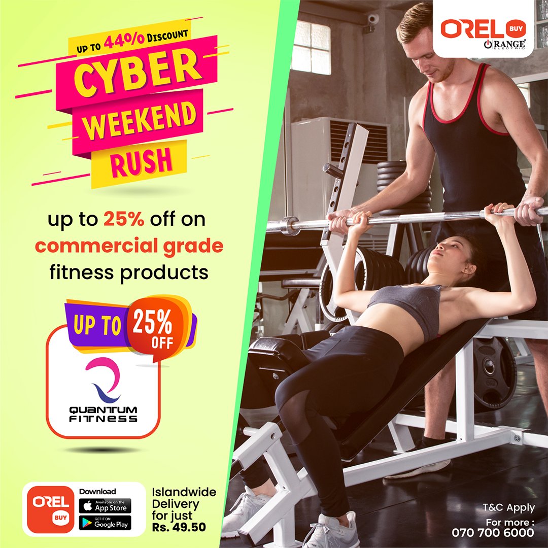 OrelBuy's tweet photo. CYBER WEEKEND RUSH! Get up to 25% OFF on your purchase of commercial-grade fitness equipment from the Quantum Fitness store on OrelBuy.
Offer valid until 25.01.2021

📱 Download the app 👉 https://t.co/cO4TpK63g7 https://t.co/FssJhp9YMK