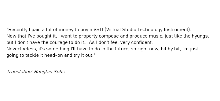 Jungkook saw the importance in learning to play instruments to be able to compose better. So he taught himself to play instruments, and learned how to make beats, and use various professional software for music production.