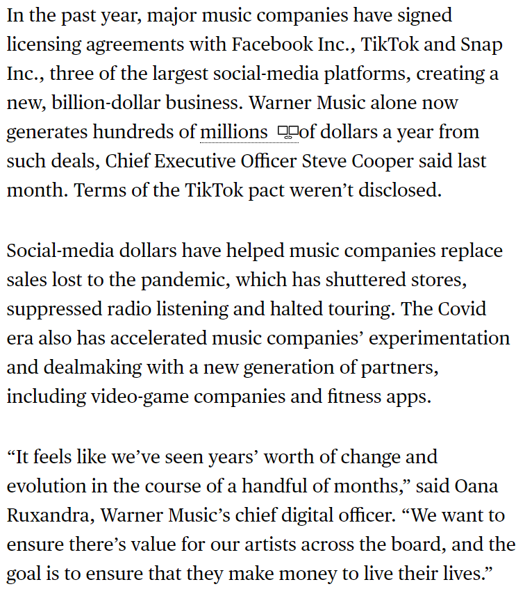 They really are able to use their content ownership to monetise across the world, with so many different companies.