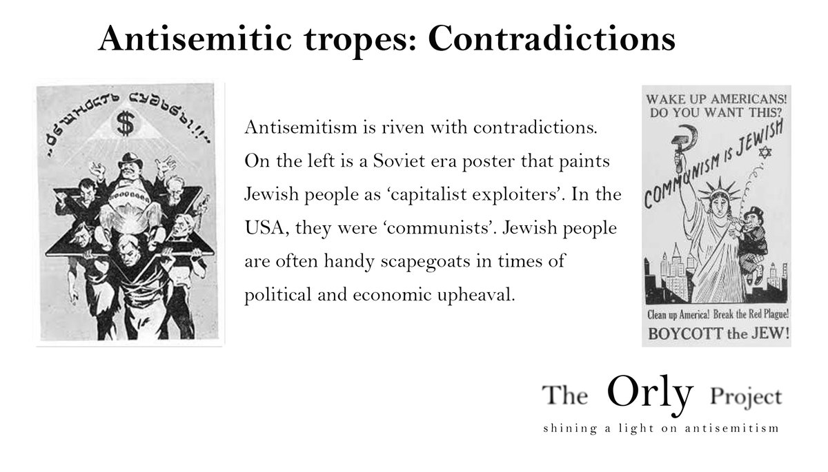 OrlyProject's tweet photo. Conspiracism and antisemitism go lying hand in hateful glove. Mutating, resilient and with an internal logic that makes it wearying to fight.

Education can allow us to spot and expose them to others. Here's our graphics on some we've commonly seen. #antisemitism https://t.co/tSISlviFKD