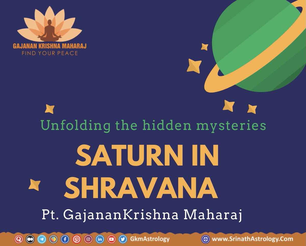 THREAD1/nSaturn in Shravana – Unfolding the hidden mysteries Saturn is currently transiting the Vishnu’s own nakshatra i.e., Shravana.This transit of karma karaka carries a divine message of transformation which a common man might not understands. By the way of this article,
