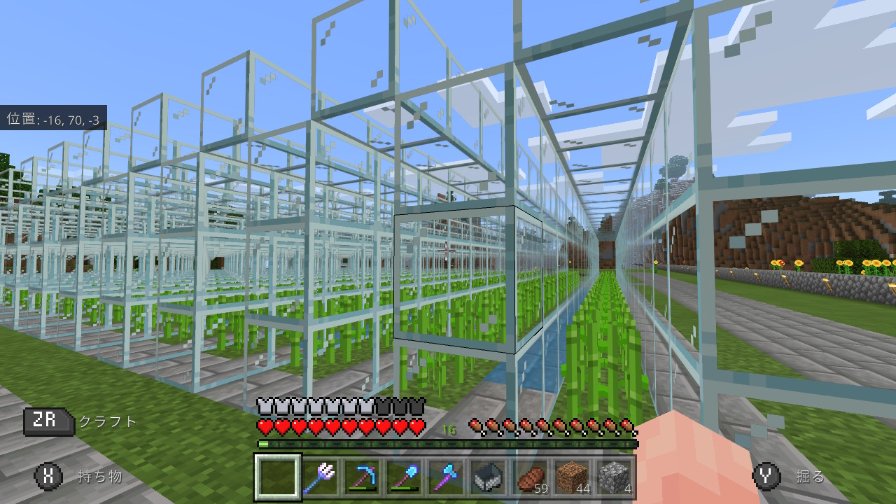 Frogasap ダッシュ農作業用の ビニール ガラス ハウス Minecraft マイクラ マインクラフト Nintendoswitch T Co Wmej6quypg Twitter