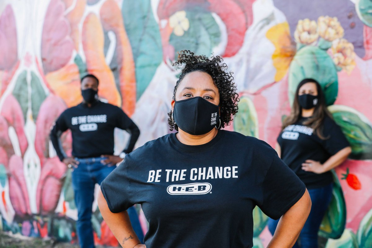 HEB's tweet image. H-E-B was founded on the unwavering belief that Each and Every Person Counts. Through our Be the Change initiative, we pledge to do our part to advance equity &amp;amp; inclusion across our great state. Real change is rooted in action - learn more: heb.com/bethechange #HEBetheChange