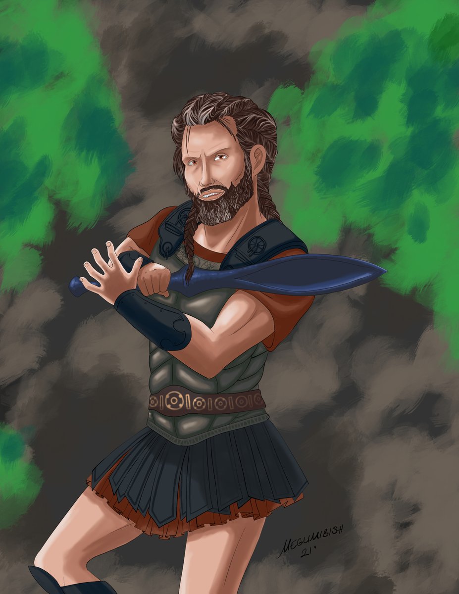 Megumibish's tweet photo. Here's my take on one of my favorite HEU characters Draco! I drew him for the hair and the skirt. 😍#RareMeat #HannibalExtendedUniverse #MadsMikkelsen #HannibaI https://t.co/n9ywxy4KIT
