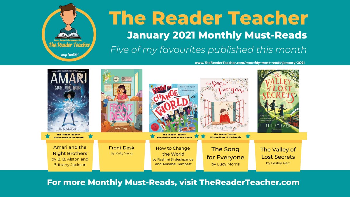 Scott Evans | The Reader Teacher® (@mreprimary) on Twitter photo <a href="/MissBellPrimary/">Miss Bell📚</a> <a href="/_Reading_Rocks_/">ReadingRocks</a> Here’s my Monthly Must-Reads for January 2021 which are five of my favourites published this month: thereaderteacher.com/monthly-must-r…
There’s also many more books listed in the More Monthly Reads section at the bottom of the page if you’re looking for lots of recommended recent reads👍📚 <a href="/MissBellPrimary/">Miss Bell📚</a> <a href="/_Reading_Rocks_/">ReadingRocks</a> Here’s my Monthly Must-Reads for January 2021 which are five of my favourites published this month: thereaderteacher.com/monthly-must-r…
There’s also many more books listed in the More Monthly Reads section at the bottom of the page if you’re looking for lots of recommended recent reads👍📚