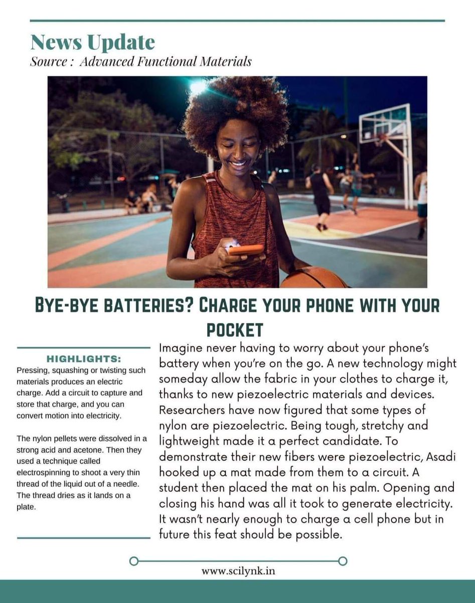 SciLynk's tweet image. Charging your phone with your pocket could be a reality!

#SciLynk
#curiously_exploring_science
#science #news #update #phone #technologynews #tech #technews #techno #technology #Mobile #phones #charger #charge #chargers #charging #England @UniofBath