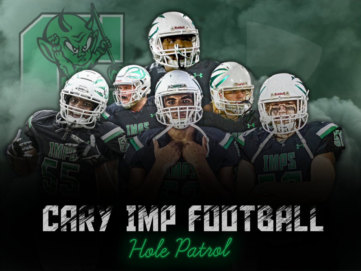 This group is going to set the tone up front in the trenches this year. 💚my <a href="/CaryImpFootball/">Cary Football</a> Offensive Linemen! #BuiltToDominate #HolePatrol #ForksUp