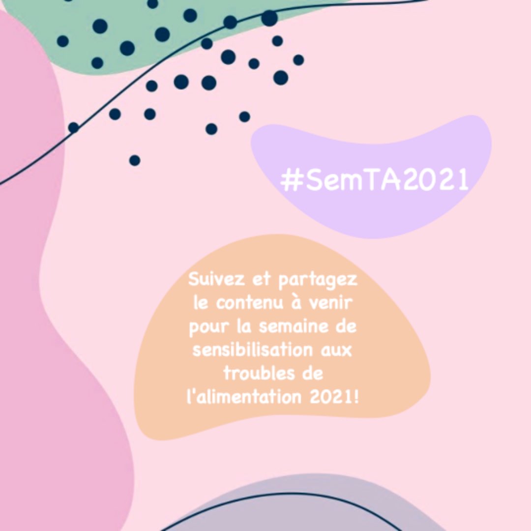 DinaSkaffRD's tweet photo. La semaine prochaine, du 1-7 février, aura lieu la Semaine de sensibilisation aux troubles de l'alimentation! Gardez les yeux ouverts pour les prochains articles pour lancer la conversation indispensable sur ce sujet!
#semta2021 #troublealimentaires #montrenoustonviolet #edaw2021 https://t.co/5OOCJqkaSJ