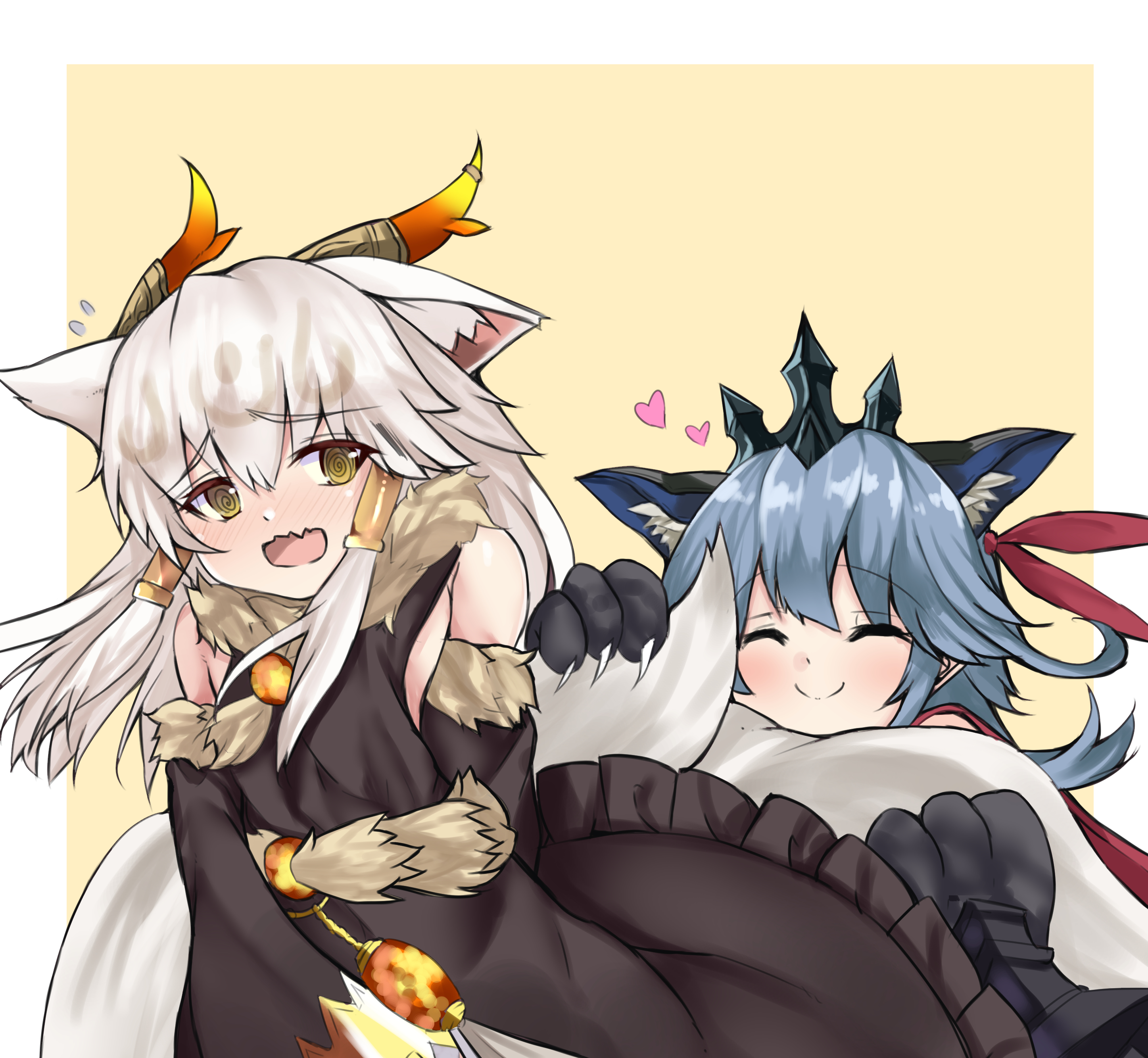 Setu イルミナちゃんの尻尾をもふもふするロミアちゃん T Co Zvwicefom2 Twitter