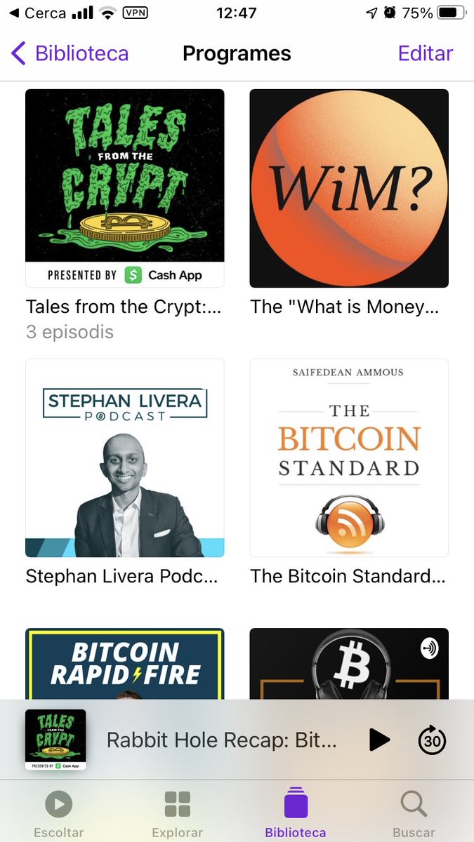 5/ My top podcasts for beginners: @WhatBitcoinDid  @CitizenBitcoin  @BitcoinAudible Deep shit  into the : @TFTC21 - Tales from the Crypt @johnkvallis - Rapid-Fire @Breedlove22 - WiM?Escucha  #bitcoin   en español: @alberto_mera  @lunaticoin