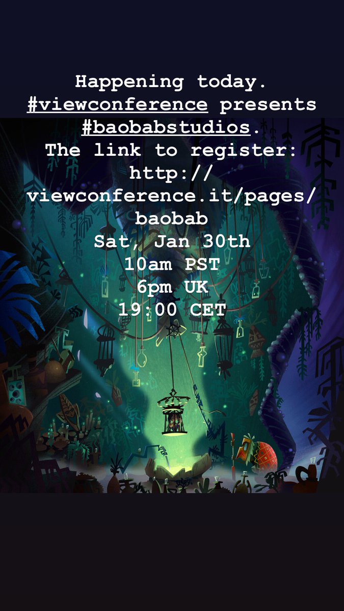 Richruss2's tweet image. @animationblock Happening today. 
@ViewConference
 presents 
@baobabstudios
 . 
Free online panel. Sign up:
viewconference.it/pages/baobab
Sat, Jan 30th 10am PST/19:00 CET
Moderated by 
@ShannonTindle_1
#immersiveanimation #vr #ai #viewconference2021 #baobabstudios
@OgrTorino