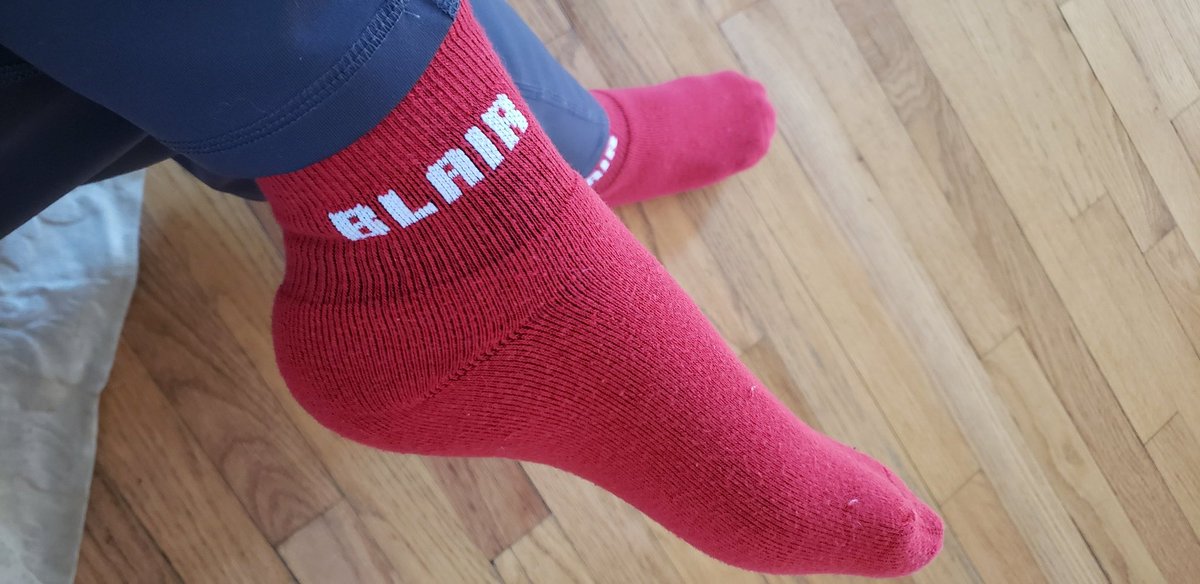 francesfrost's tweet photo. Best way to not get your school socks "borrowed" by your kids... wear them.
#BlazerMom #willPTAforsocks thanx @blairprincipal! https://t.co/OySnyaq7GB