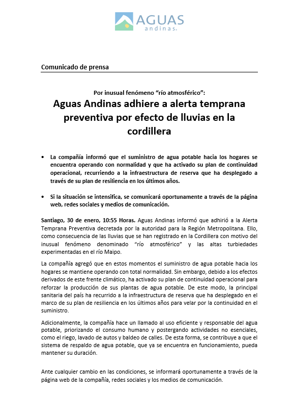 Aguas Andinas tweet media