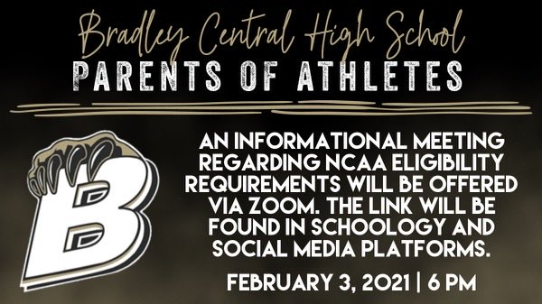⁦Parents of ⁦<a href="/THEREALBCNATION/">#BCNATION</a>⁩ ⁩student-athletes, make plans to attend this event with our ⁦<a href="/bchscounselor/">BCHS Counseling Dept</a>⁩ team! #reptheB