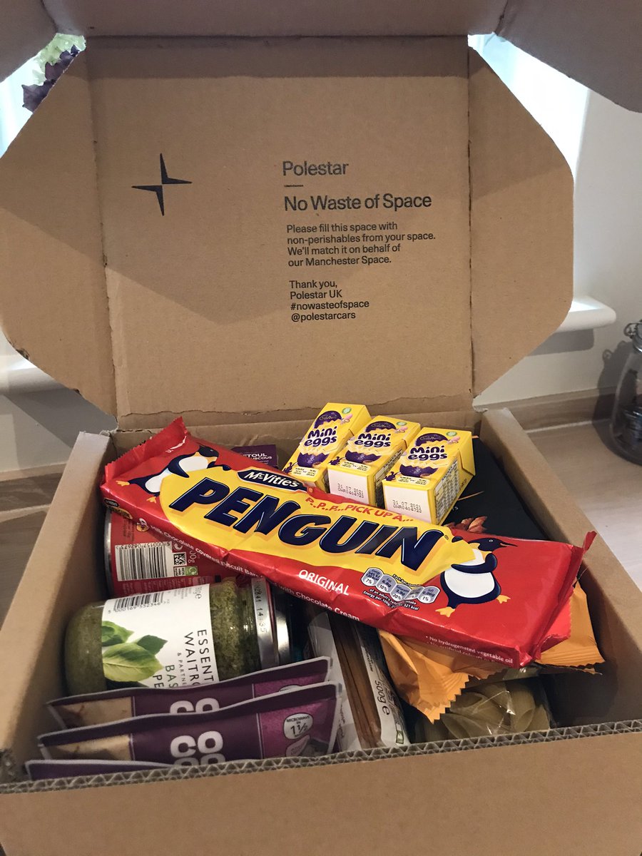 freestonetweet's tweet photo. Another box packed for #nowasteofspace project - a @PolestarCars initiative to get  much needed food supplies into @FareShareUK for distribution - We’re all very humbled (this is Stuarts box) https://t.co/hIgiioHnw8