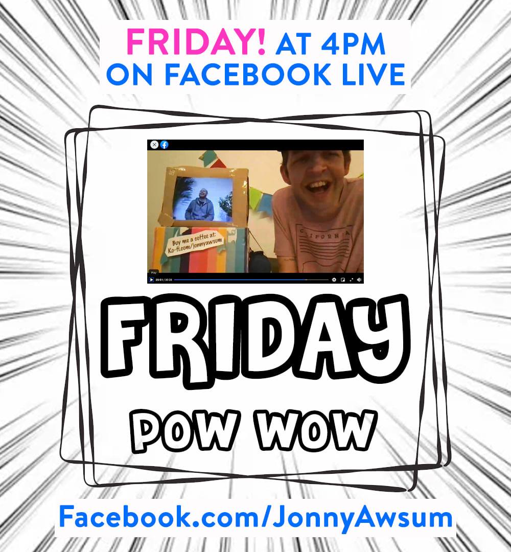 gag_reflex's tweet photo. Live every Friday at 4pm on #FBLive, then available to catch up, @jonnyawsum's #FridayPowWow is guaranteed to give you that #FridayFeeling
Catch up & check out his infectious energy on Ep 4, here: https://t.co/JDOGhvkZaO
#JonnyAwsum #BGT #comedy #Ollieinabox #fun #familyfriendly https://t.co/d5LiSbFYon