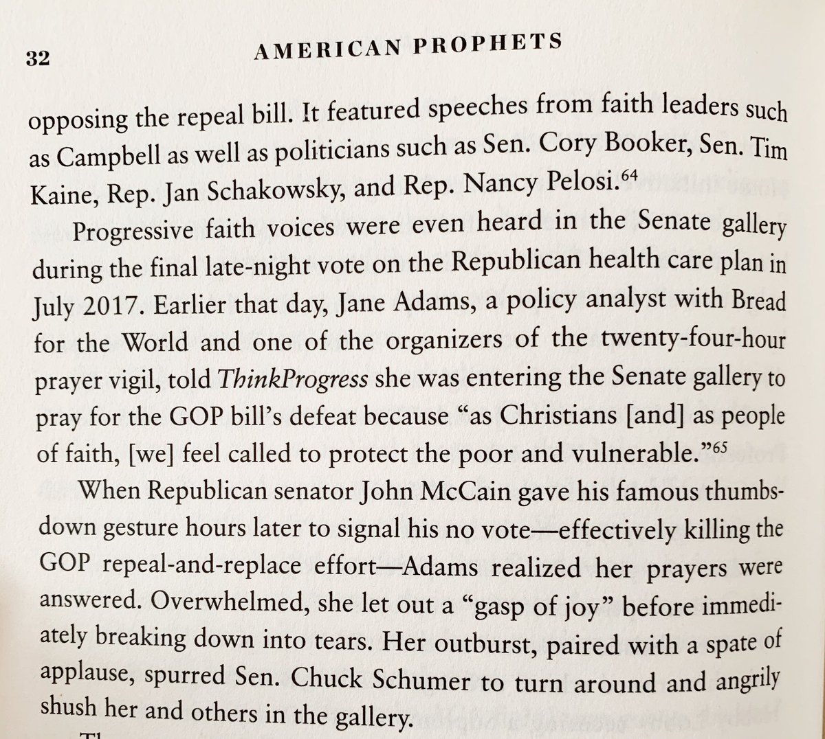 8. Women’s March, climate activism, immigrant rights—over and over, protest efforts under Trump featured prominent liberal people of faith as organizers.Heck, when McCain gave his “thumbs down” to the ACA repeal, the sound you heard was LITERALLY RL activists gasping w/relief.