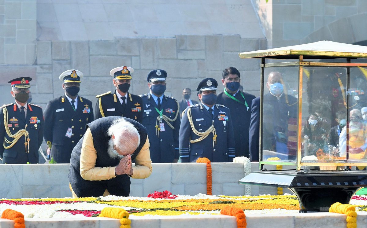 Earlier today, paid homage to Bapu at Rajghat.