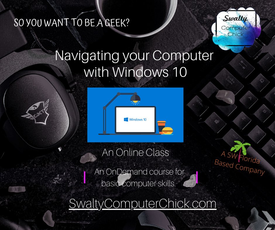 SwaltyCompChick's tweet image. 🖥☯️💡 So you want to be a Geek? Learn some basic computer skills with your computer. Easy. OnDemand. Don&apos;t leave home! 😷
SwaltyComputerChick.com 

#laptops #computers #retired #girlgeek #onlineclasses #windows10 #microsoft #womeninbusiness #wahm #workathome #WorkFromHome