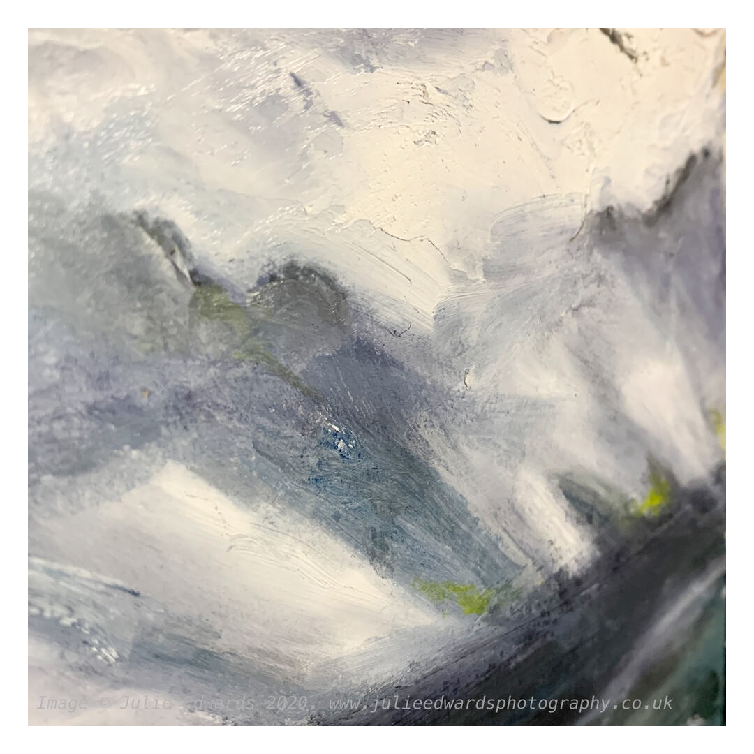 j_edwards_art's tweet photo. With wind battering the front of the studio today I have been mostly applying #oilsticks over #acrylicpaint , building on yesterdays #storm inspired #seascape (a storm inspired seascape, thats so unusual for me!) #worthing #worthingartist #mixedmediaseascape #abstractseascapes https://t.co/d7YvmpNIDy