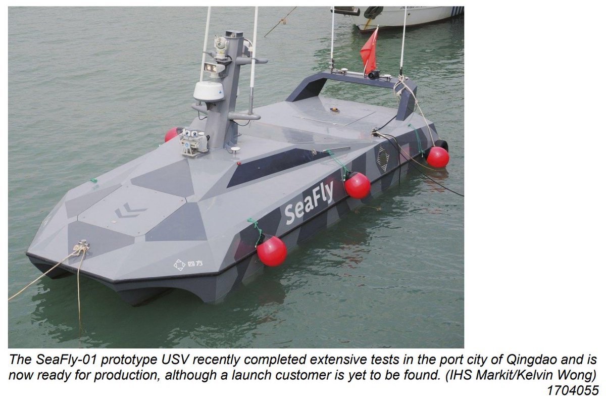 2) SeaFly-01 UMV (Development started in 2014. 1st Prototype, SeaFly-01 completed trials on 27 Oct 2016. Large completed in 2018)Length:10.25mBeam:3.7mDisplacement:4.5TSpeed:45+ kt...7/26