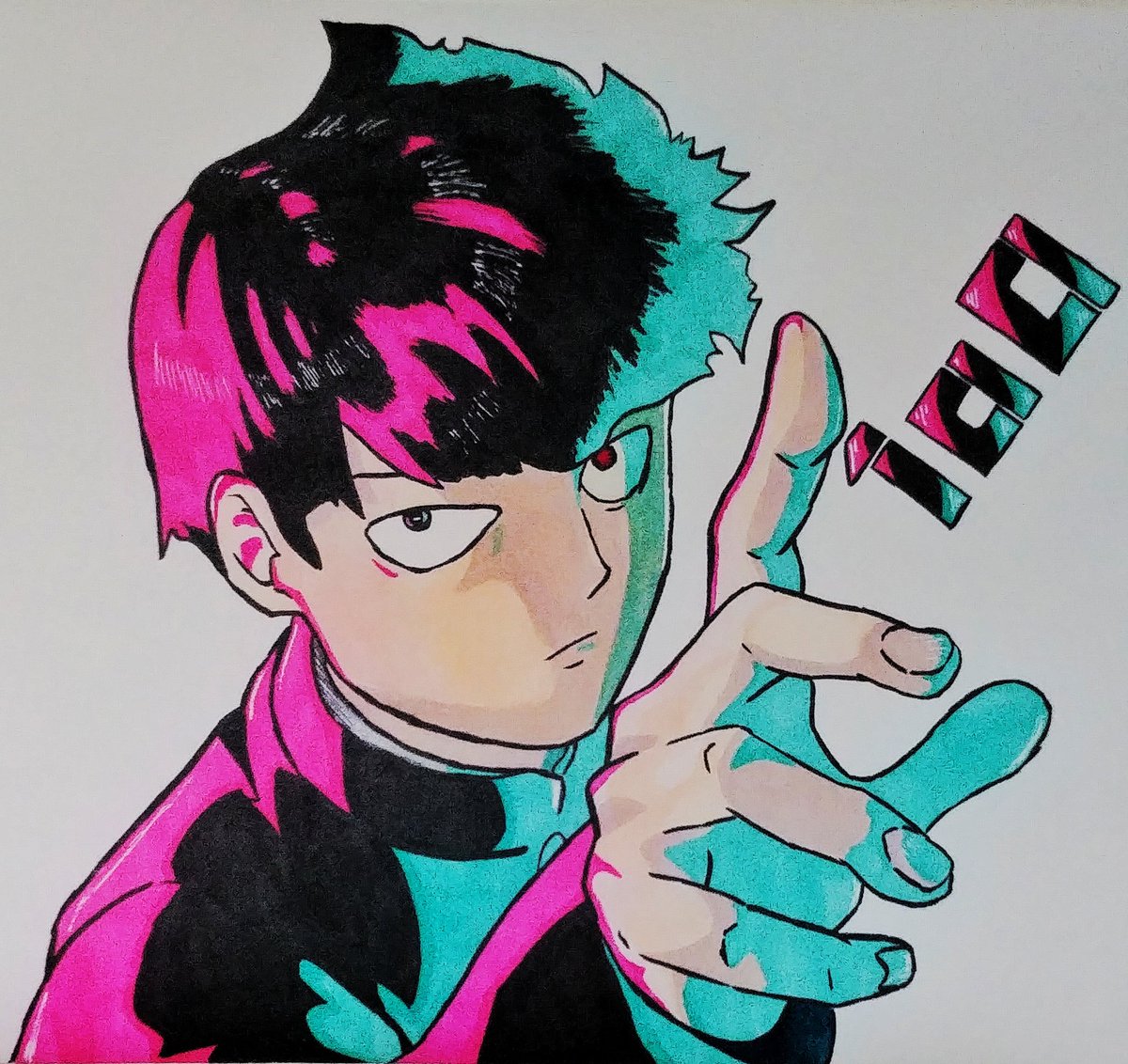Keepsart's tweet photo. Here's a drawing for the 100 followers on #instagram . So proud of it, hope you'll like it too! 
@mobpsycho_anime @ONE_rakugaki
#mobpsycho100 #mob #mobpsycho #mobpsychofanart #mb100 #kageyamashigeo #fanart #art #artist #artistsontwitter #mobpsycho100anime https://t.co/U8E4uHINtM