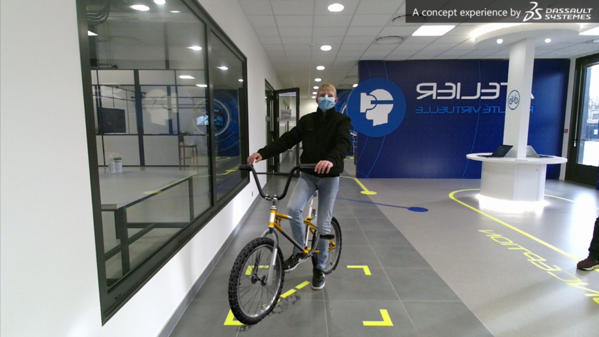 bikEpic3DS's tweet photo. I tried a bike in #AugmentedReality during the experiential track at #CampusFab. Come and try this #3DCustomization #3DEXPERIENCE and learn how #IndustrieDuFutur bridges experience and on-demand manufacturing. A #ConceptExperience by @3DSfrance's #3DEXPERIENCELab https://t.co/mVDgo5uzOz