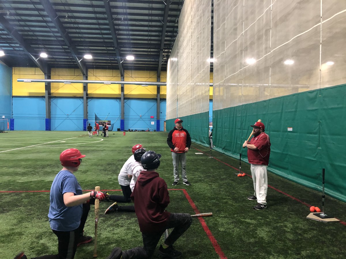 MarkHealyNL's tweet photo. Great way to spend a Friday night at Week 3 of the @baseballstjohns #WinterBall2021. Lots of energy, learning, hard work and most importantly a lot of smiles. #Pitching #Hitting #Infielding #Outfielding #Baserunning https://t.co/YbD0vDtVAn