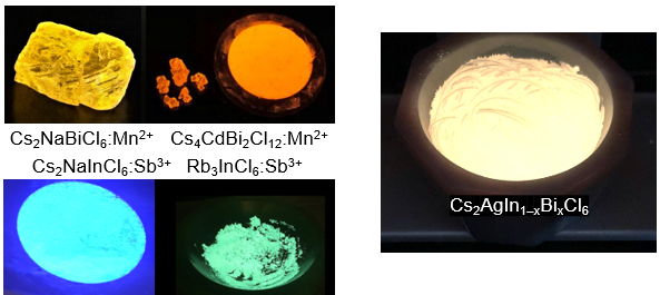 Gray3311's tweet photo. @Majher_Rager @No_Holz It is hard to believe it has been 2 years since Cs2NaBiCl6:Mn2+ came out in @ChemMater . (https://t.co/iIwclId3M5) It has been fun to work with friends discovering all of these colorful materials since then! #OhioStateCBC #chemtwitter https://t.co/rfrnVfr6R3