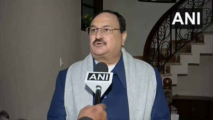 ANI's tweet image. BJP President JP Nadda announces alliance with AIADMK in Tamil Nadu, at a public rally in Madurai.

(file pic)