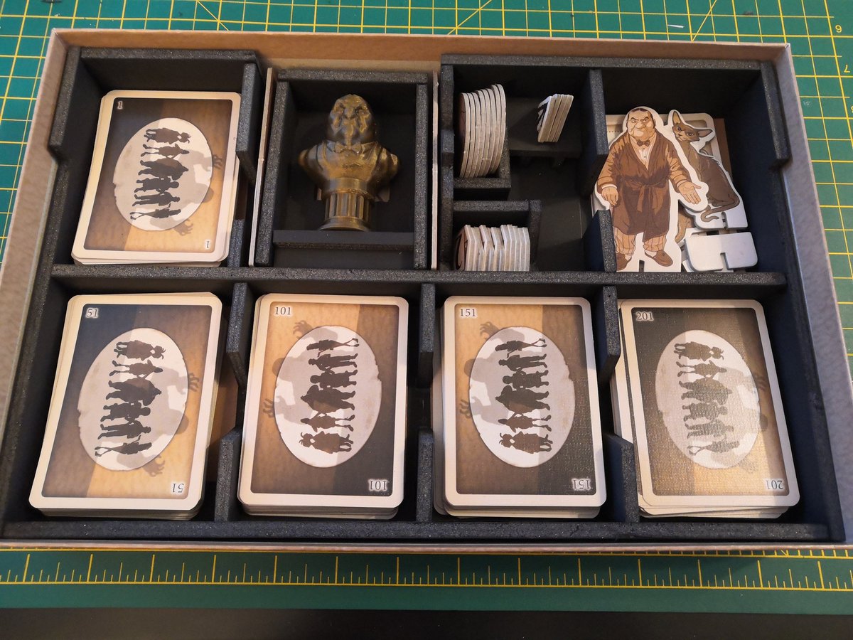 JoeWatts92's tweet photo. Insert #2 for #AwkwardGuests this time. Much more involved than PUSH. @Megacorpin #boardgames #boardgamegeek #BoardGameInsert https://t.co/N3pf3XDahP