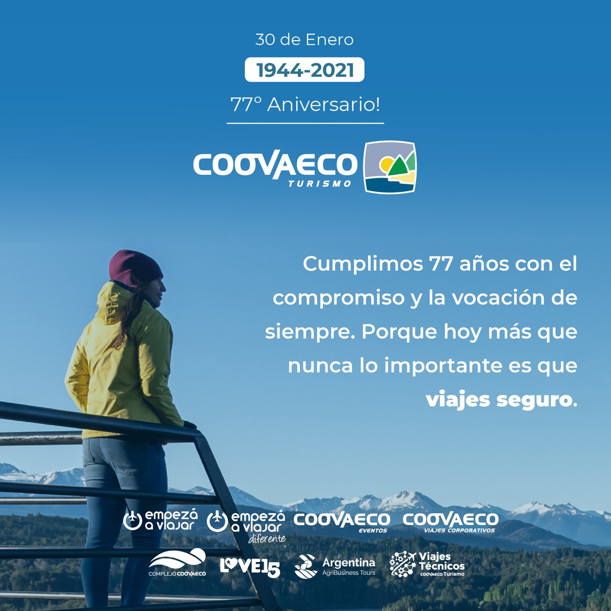 #77Aniversario #Turismo #Viajes #CoovaecoTurismo.