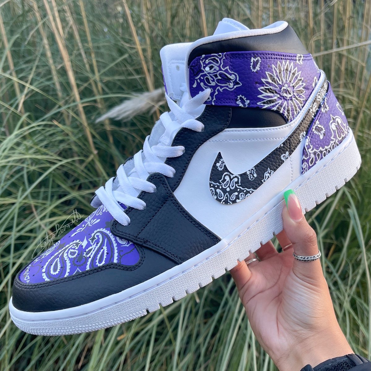 blue bandana jordans