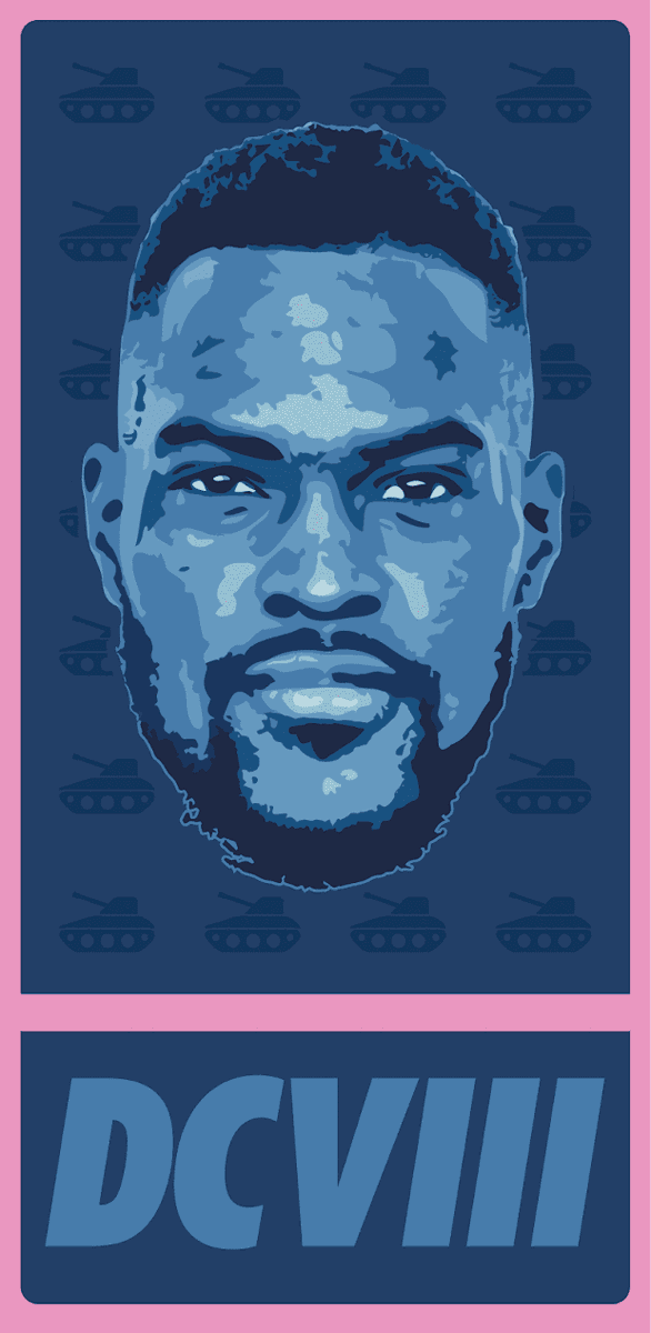 DCV3FM's tweet photo. In honor of the Tank himself getting called up to play for @TTFootballAssoc vs @USMNT this weekend, here's a piece by @drudgeons from the forthcoming @NewDogmaZine, sized for all your information phones https://t.co/grUhNuKm5n