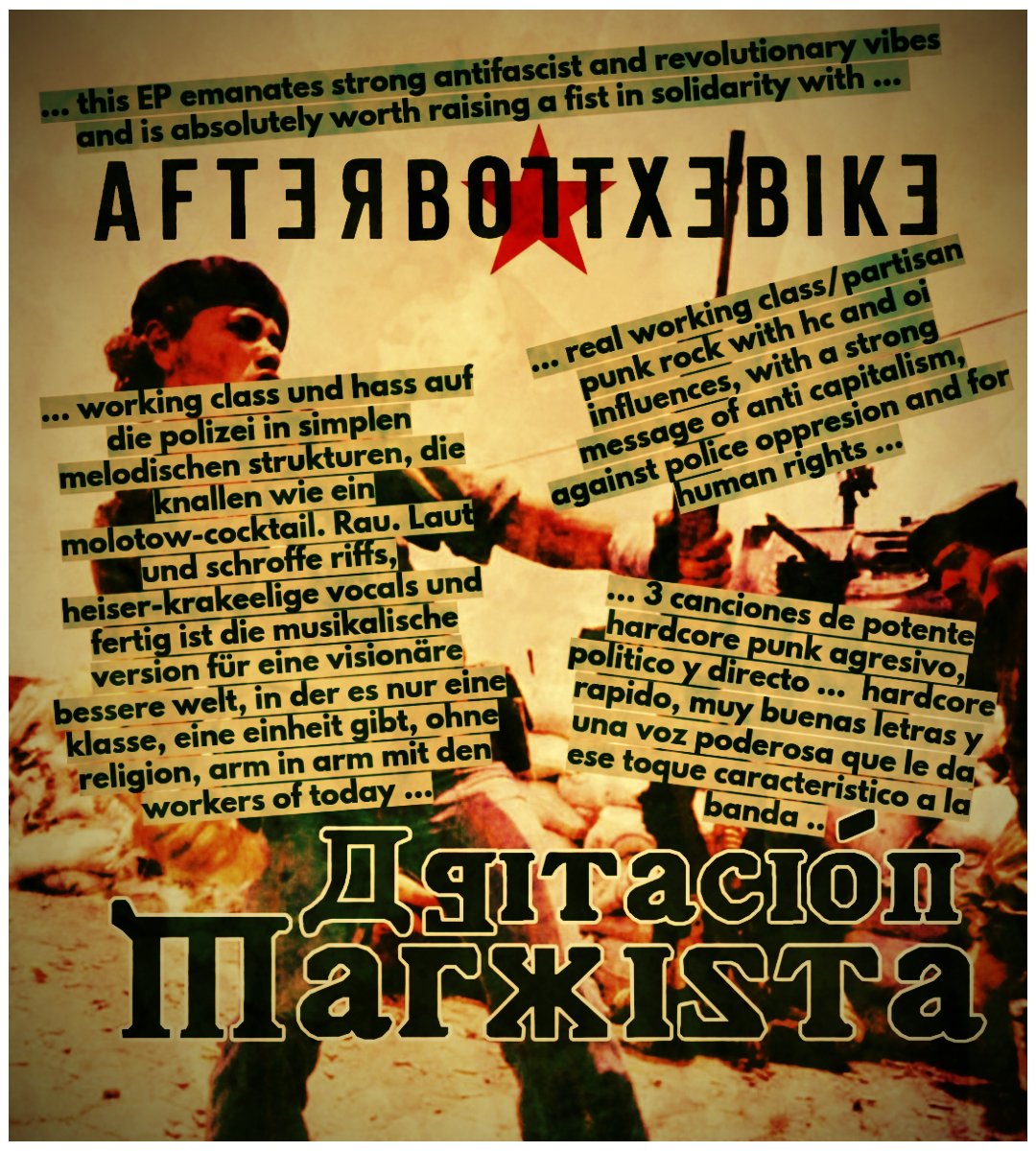 ... afterboltxebike ... anti-capitalist, anti-fascist, anti-racist, agit-prop punk from Nuevo Leon, Mexico ... free download ... rebeltimerecords.bandcamp.com ...