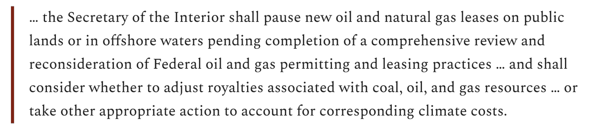 THREAD 1/n About that oil and gas leasing pause… Here are a couple of outtakes from yesterday’s Land Desk’s paid-subs-only dispatch explaining why it’s not as big as it’s made out to be. First, the relevant text from the order:  http://landdesk.org&nbsp;