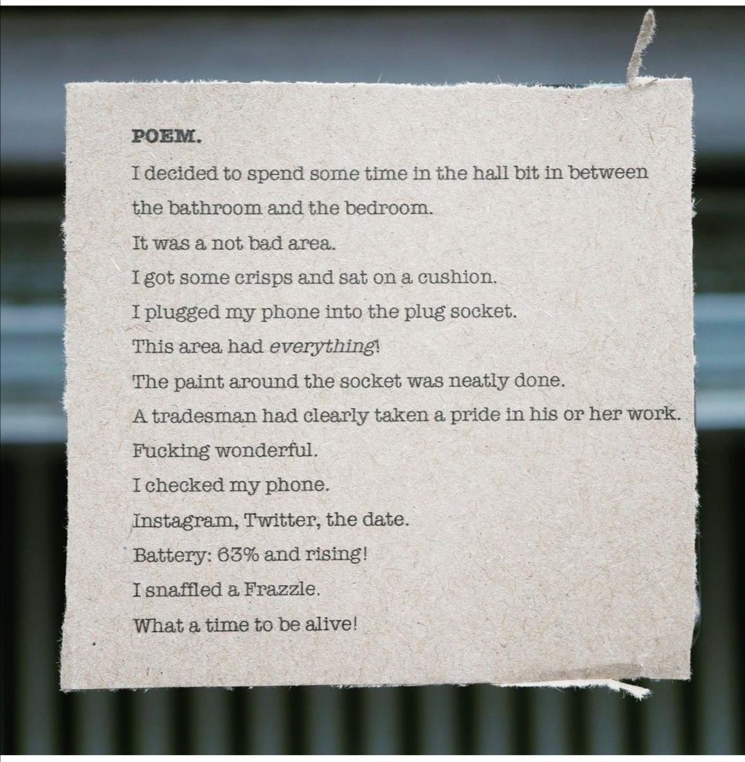 Love poetry love this... <a href="/TimKeyPoet/">Tim Key</a>