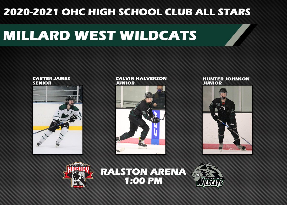 MWwildcatsHKY's tweet photo. Today three Wildcats will represent Millard West in the Omaha High School Club All Star Game! Admission is free, masks and social distancing are required.
📍Ralston Arena Main
⏰ 1:00 PM
#WildcatPower https://t.co/jL2qYvJgXF