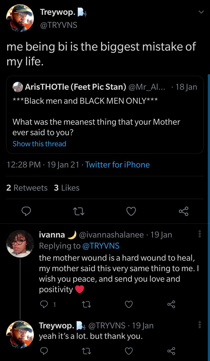 Take a moment and read some of the responses to the linked tweet. My response is alike the others but I've never shared it."I'd kill you if I wasn't afraid of going to jail."I'll make it easy if you're in a hurry with some screenshots:  https://twitter.com/Mr_Alexius/status/1351308458092539904?s=19