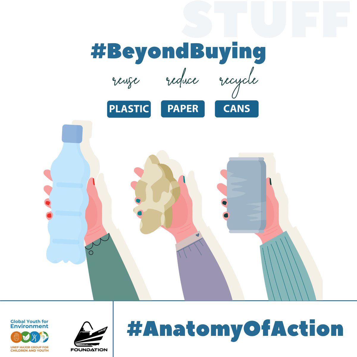 ervisocean's tweet photo. It’s time to move beyond buying new and follow three Rs- reuse, reduce, and recycle. #AnatomyOfAction
#BeyongBuying
#plasticatedworld #ideas #somethingcool #behindthescenes #NoNeedForPlastic #HappyNewYear #NYE
#wavesofchange #YouthForChange #bethechange #ervisfoundation https://t.co/7maZvwYyQs
