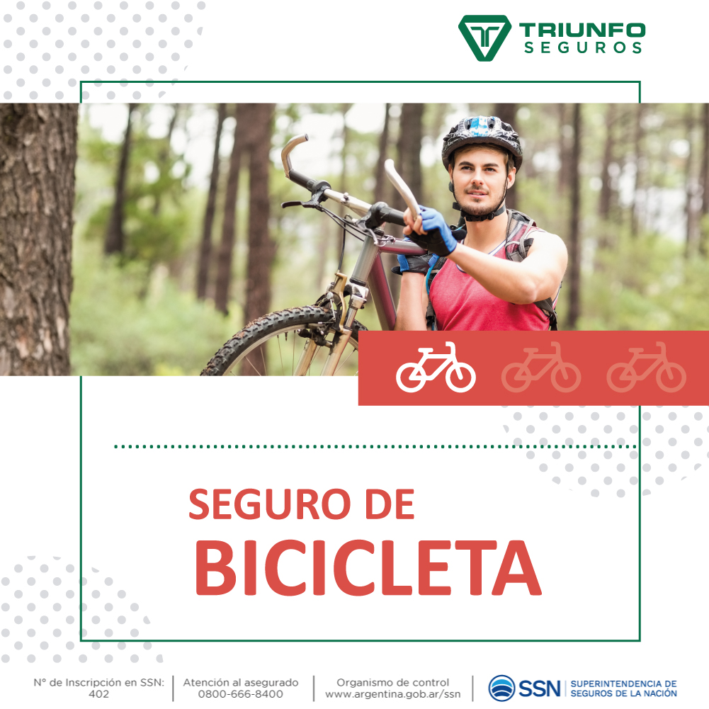 ✔️Elegí la cobertura que se adapte a vos!. 
Cotiza en 👉 ow.ly/BOdR50DiHV0

#triunfoproductos #seguros #bici #cobertura #verde